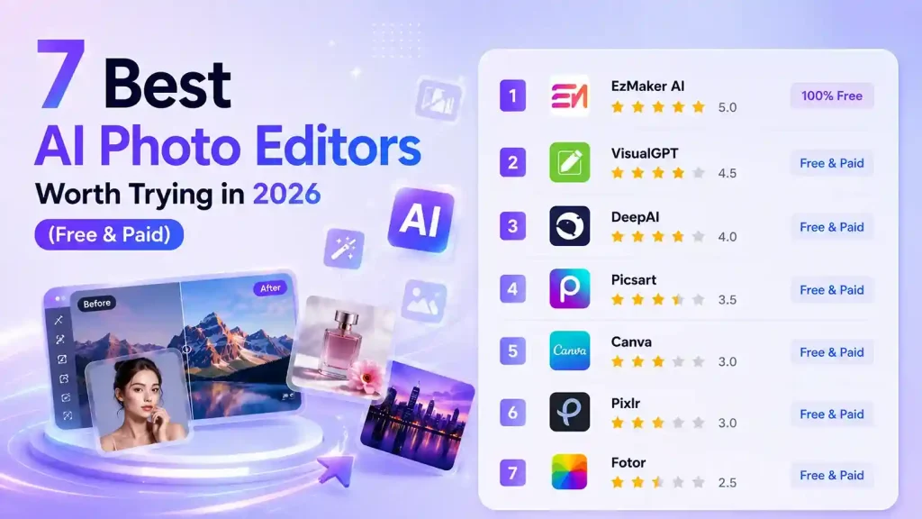 7 Best AI Photo Editors Worth Trying in 2026 (Free & Paid)