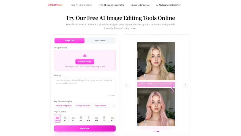 EzMaker AI Workspace Interface