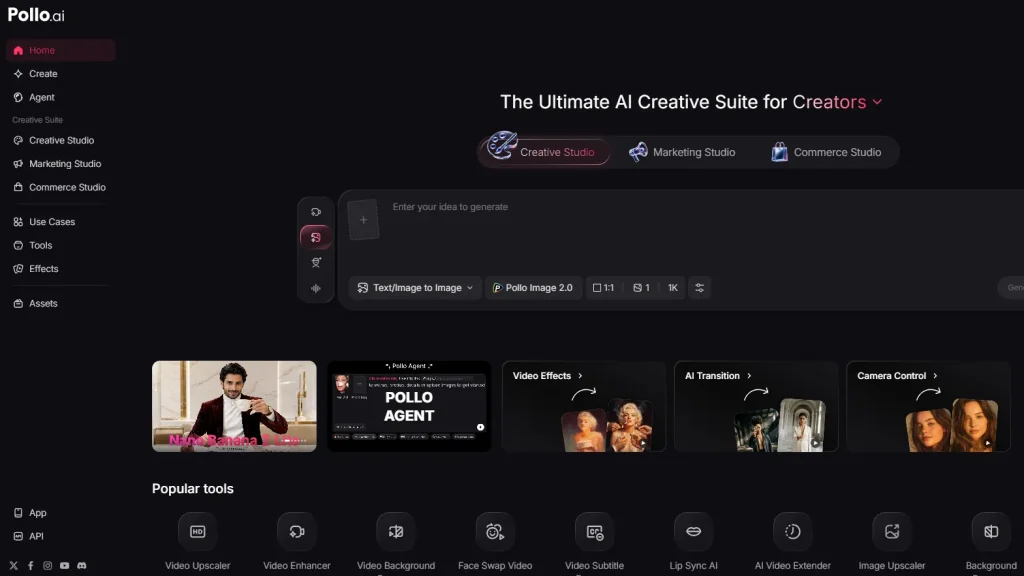 Pollo AI Home Page