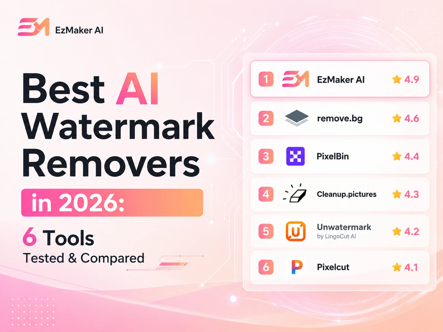 6 Top Free AI Watermark Removers for Photos in 2026