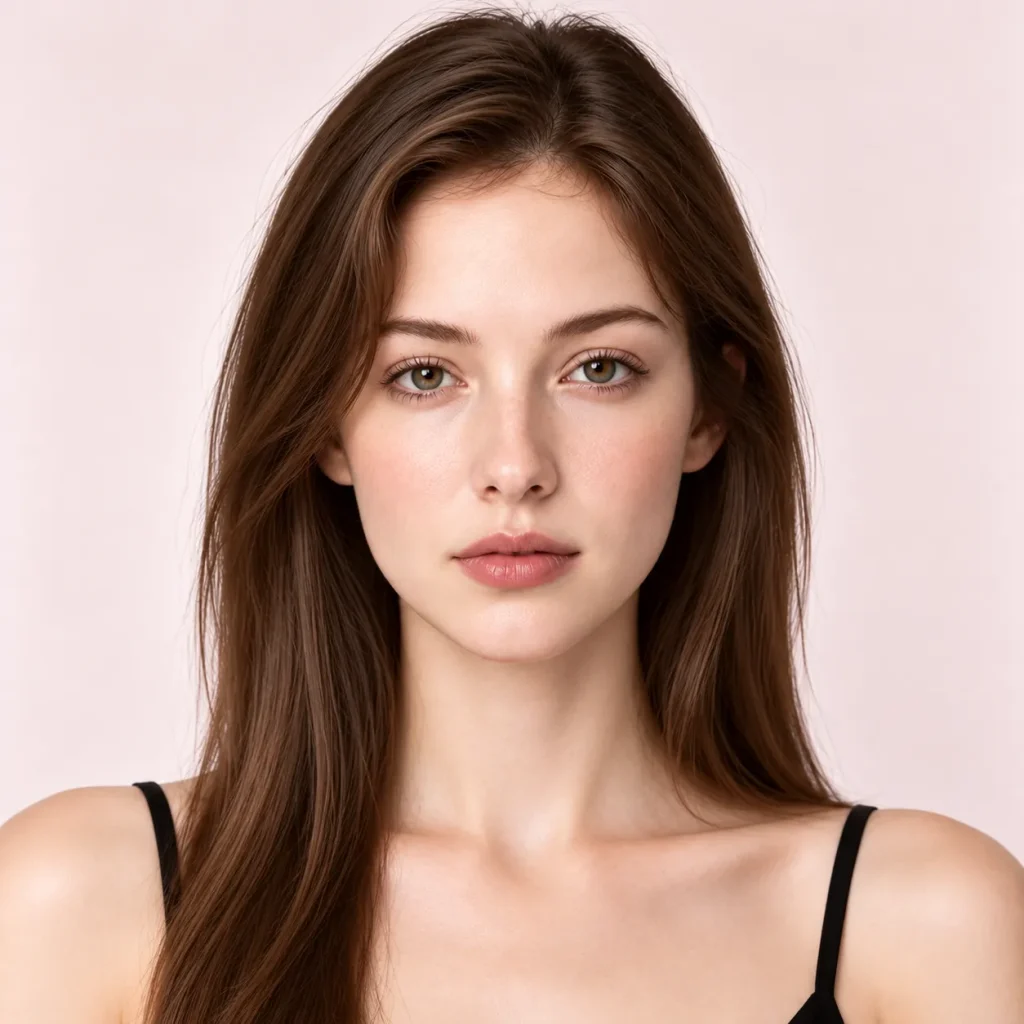 Sleek straight hair