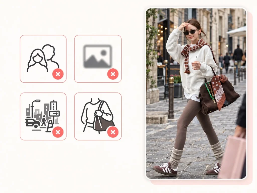 Photo types that are harder to swap clothes