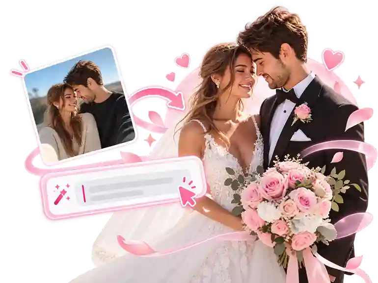 Customize Your Unique Wedding Portrait with Prompts